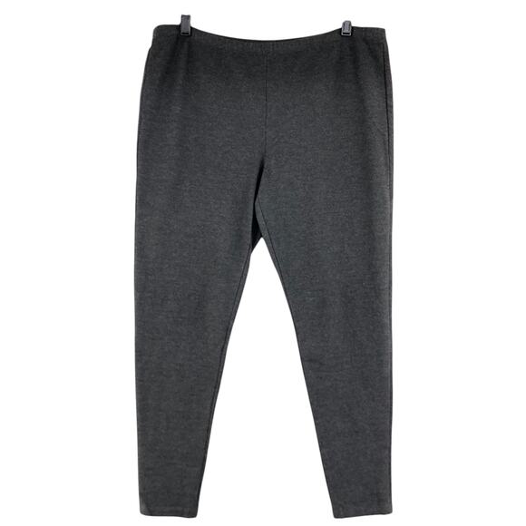 Lafayette 148 New York Womens Size 14 Pants Pull On Tapered Stretch Gray - Picture 1 of 12